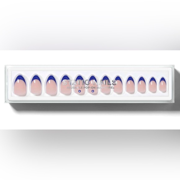 Static Nails reusable pop-on nails “Evil Eye” short almond shape - Picture 2 of 2